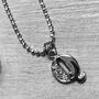 Letter Q Sterling Silver And Cz Initial Necklace, thumbnail 1 of 2