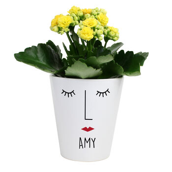 Personalised 'Mrs Face' Ceramic Plant Pot, 4 of 4