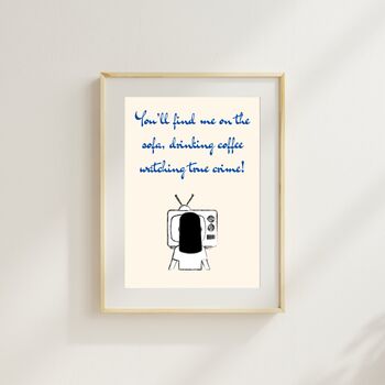 A4 Modern, Funny, Art Print, True Crime, 3 of 5
