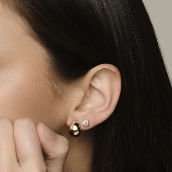 9ct Gold Solitaire Stud Earrings, 2 of 4