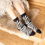 Chord Red And Zebra Black Women's Socks Bundle, thumbnail 6 of 6