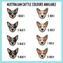 Australian Cattle Face Mouse Mat, thumbnail 4 of 5