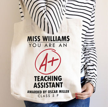 Personalised 'A+ Teacher' Tote Bag, 2 of 5