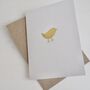 Handmade Gold Leaf Easter Chick Bird Card, thumbnail 6 of 6