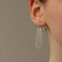 Silver Art Deco Earrings, thumbnail 2 of 5
