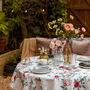 Luxury Linen Like Floral Tablecloth Rose Garden Natural, thumbnail 7 of 7