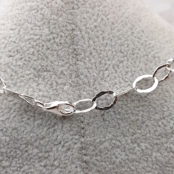 Ladies Sterling Silver Hammered Chain, 3 of 7