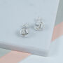 Cranley Sterling Silver Triple Knot Stud Earrings, thumbnail 1 of 4