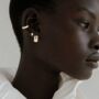 Riba Huggie Hoops Gold Vermeil, thumbnail 2 of 2