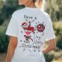Have A Very Merry Christmas Santa Cocktail Graphic T Shirt, thumbnail 1 of 2