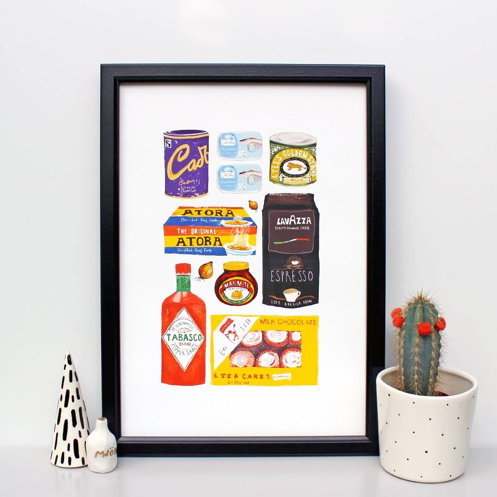 Food Cupboard Print By Katy Pillinger Designs