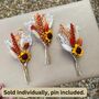 Autumn Sunflower Buttonhole, thumbnail 2 of 2