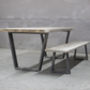 Woburn Reclaimed Wood Dining Table With Steel U Frame, thumbnail 2 of 7