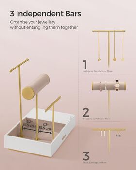 Jewellery Display Stand With Mirror Panel, 3 of 7