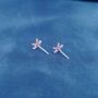 Pink Tourmaline October Birthstone 925 Silver Stud Earrings, thumbnail 6 of 9