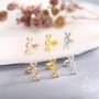 Sterling Silver Dna Molecular Structure Stud Earrings, thumbnail 5 of 12