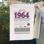 Personalised 60th Birthday Gift Microfibre Tea Towel, thumbnail 4 of 7