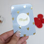 Personalised Foiled Hearts Name Playing Cards In A Tin, thumbnail 3 of 8