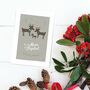 'To My Mum And Stepdad' Christmas Card Reindeer, thumbnail 1 of 7