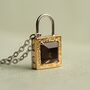 Jewel Padlock Personalised Locket Necklace, thumbnail 1 of 9