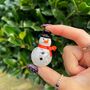 Hand Blown Little Glass Snowman, thumbnail 3 of 4