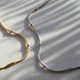 Interval Beaded Chain Necklace, Silver Stainless Steel, thumbnail 3 of 5