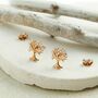 Sterling Silver Or Gold Plated Tree Stud Earrings, thumbnail 12 of 12