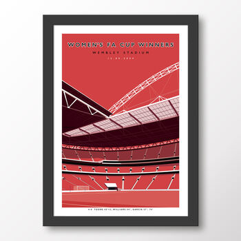 Manchester United Women Fa Cup Wembley Poster, 7 of 7