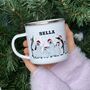 Christmas Penguin Enamel Mug, thumbnail 5 of 5