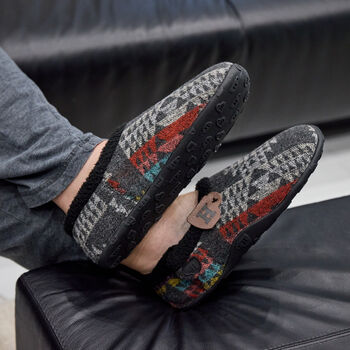 Mitch Aztec Patterned Mens Slippers Indoor/Garden Shoes, 5 of 12