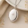 Personalised Large Oval Sterling Silver Star Locket, thumbnail 2 of 12