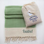 Personalised Soft Cotton Throw, Handwoven Gift, thumbnail 9 of 12