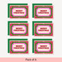 Pack Of Six Retro Colourful Merry Christmas Cards, thumbnail 5 of 5