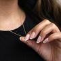 9ct Solid Gold 12 Birthstone Cz Baguette Necklace, thumbnail 4 of 12