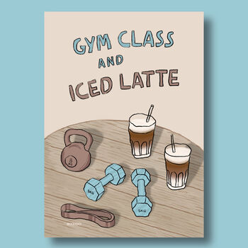 Gym Class And Iced Latte Print, 6 of 9