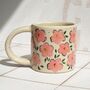 Ceramic Mug With Hand Painted Floral Pattern Made To Order, thumbnail 2 of 6