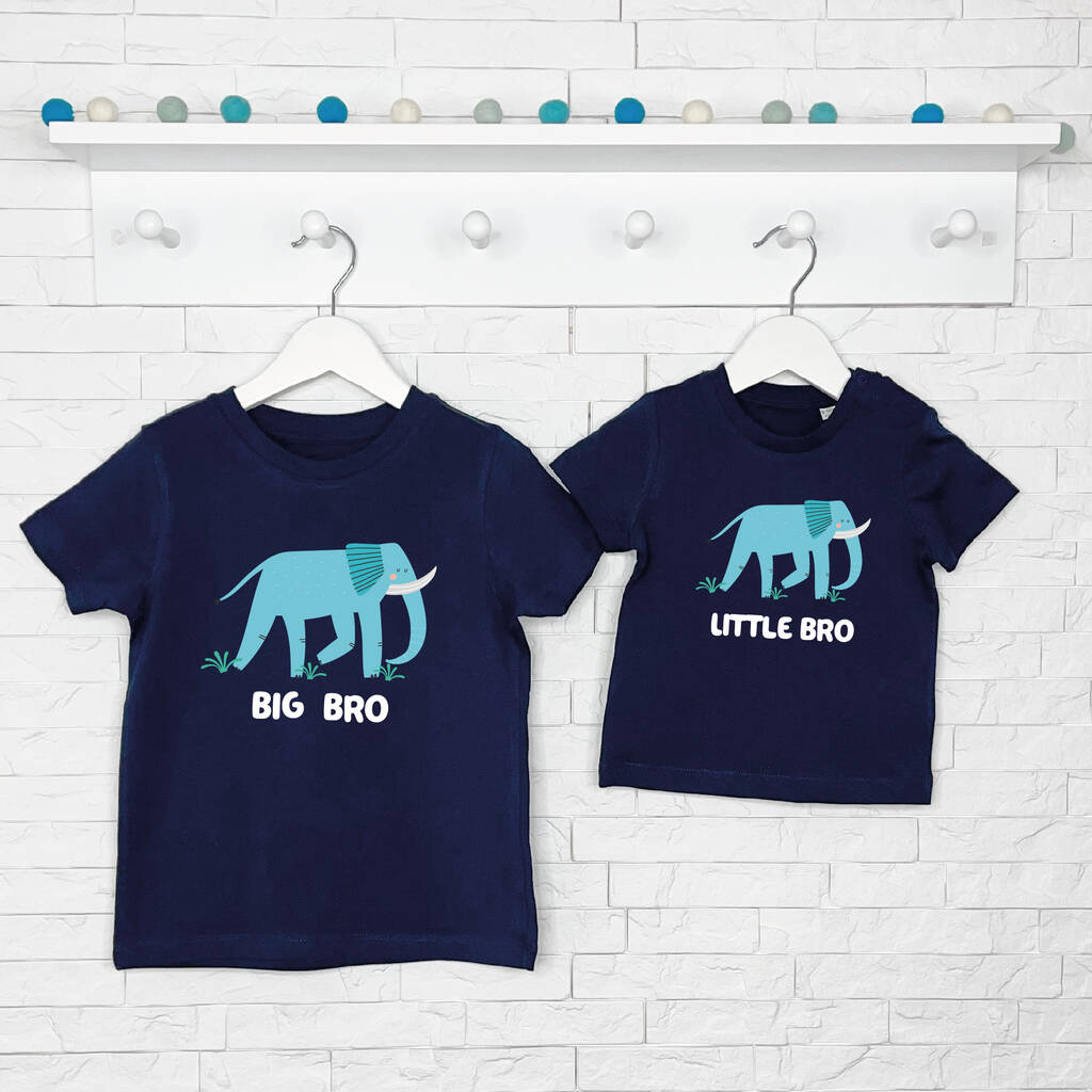 Elephant Brother Sister T Shirt Set, 1 of 4