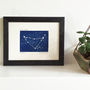Personalised Capricorn Constellation Woodblock Print, thumbnail 3 of 7