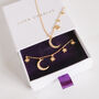 Moon And Star Charm Gift Set | Necklace And Bracelet, thumbnail 1 of 8