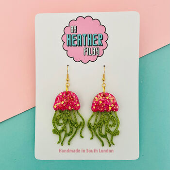 New Jellyfish Glitter Earrings *More Colours Available*, 8 of 8