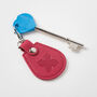 Recycled Bottles Keyring With Disabled Toilet Radar Key In Raspberry, thumbnail 1 of 4