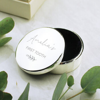 Personalised First Tooth Or Curl Trinket Box, 2 of 5