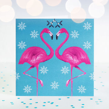 Flamingo Christmas Card, 5 of 6