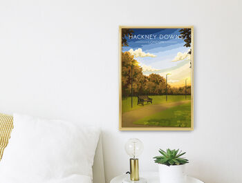 Hackney Downs London Travel Poster Art Print, 3 of 8