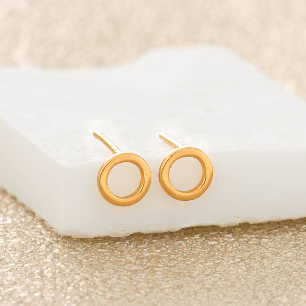 Small Open Circle Stud Earrings By Scream Pretty 