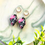 Pink Philodendron Leaf Plant Earrings, thumbnail 5 of 12