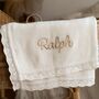 Personalised Cotton Baby Blanket Baby Gift, thumbnail 2 of 12