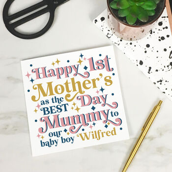 Personalised Mummy And Baby's First Mother's Day Card, 3 of 8