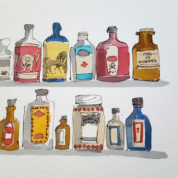 Old Medicine Bottles, Limited Edition Giclee Print, 3 of 3