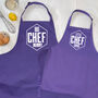 Big Chef Little Chef Personalised Hexagon Aprons, thumbnail 7 of 8